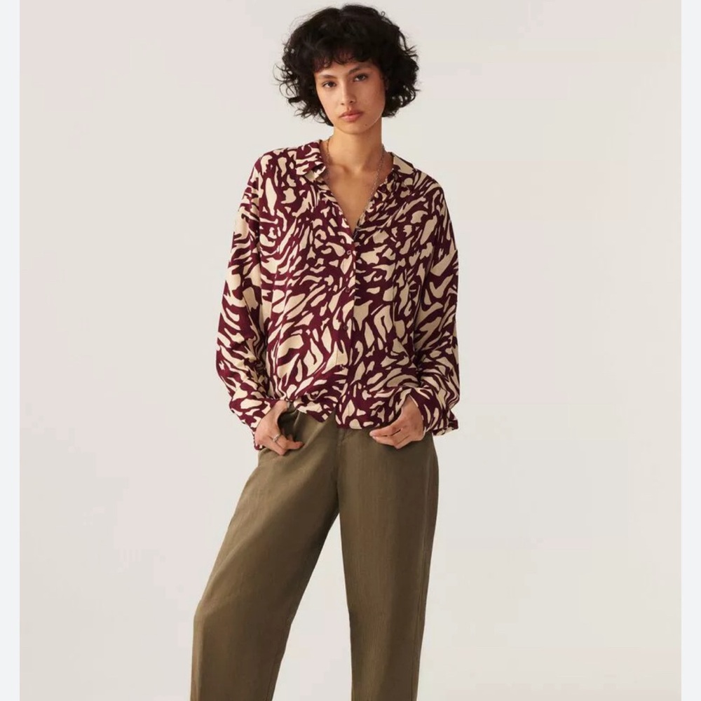 Ba&sh XS Burgundy Gala shirt